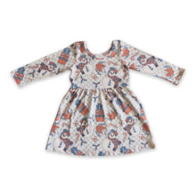 Load image into Gallery viewer, Snowman gifts long sleeves kids girls Christmas dresses