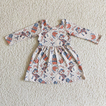 Load image into Gallery viewer, Snowman gifts long sleeves kids girls Christmas dresses