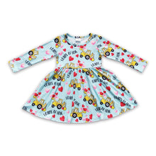Load image into Gallery viewer, Loads of love truck heart baby girls Valentine's dresses