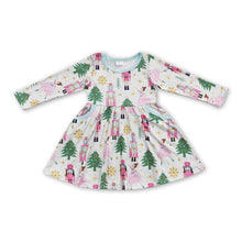 Load image into Gallery viewer, Christmas tree ballet long sleeves baby girls dresses