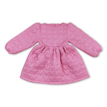 Load image into Gallery viewer, Pink heart print thick kids girls winter coat