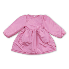 Load image into Gallery viewer, Pink heart print thick kids girls winter coat