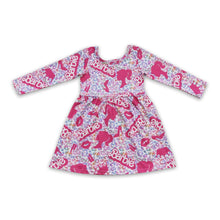 Load image into Gallery viewer, Long sleeves leopard party baby girls dresses