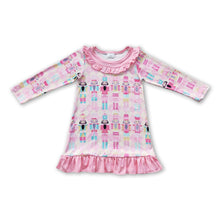 Load image into Gallery viewer, Pink long sleeves ballet kids girls Christmas night gown
