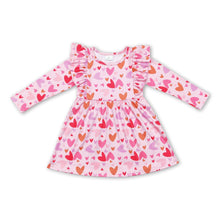 Load image into Gallery viewer, Flutter long sleeves heart girls valentine's dress