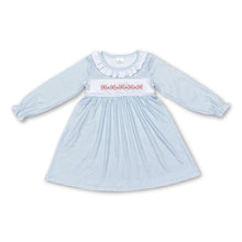 Load image into Gallery viewer, Long sleeves stripe bow kids girls dresses