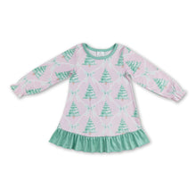 Load image into Gallery viewer, Long sleeves Christmas tree baby girls nightgown