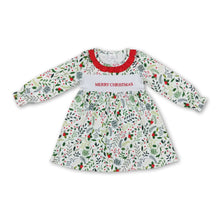 Load image into Gallery viewer, Merry Christmas long sleeves baby girls dresses