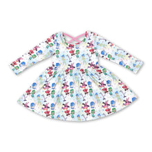 Load image into Gallery viewer, Long sleeves tie dye adventure kids girls dresses