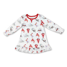 Load image into Gallery viewer, Long sleeves crawfish duck Christmas girls nightgown