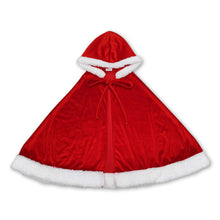 Load image into Gallery viewer, Red baby girls Christmas cloak