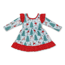 Load image into Gallery viewer, Christmas tree snowman deer girls dresses