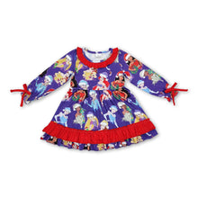 Load image into Gallery viewer, Red ruffle Christmas hat princess kids girls dresses