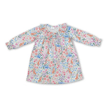 Load image into Gallery viewer, Ruffle long sleeves floral baby girls dresses