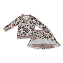 Load image into Gallery viewer, Long sleeves hunting camo top skirt girls clothing set