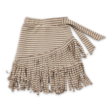 Load image into Gallery viewer, Khaki stripe tassels baby girls western skirt