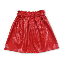Load image into Gallery viewer, Red leather baby girls skirt