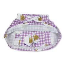 Load image into Gallery viewer, Lavender plaid boots baby girls skirt with shorts