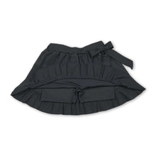 Load image into Gallery viewer, Black bow ruffle kids girls summer active yoga skirt