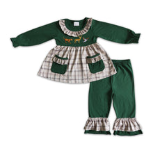 Load image into Gallery viewer, Dog deer duck embroidery girls sibling fall outfits
