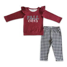 Load image into Gallery viewer, Fall vibes shirt leggings girls clothing set