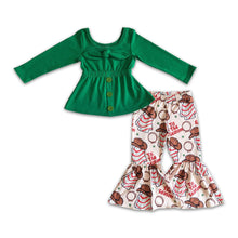 Load image into Gallery viewer, Green tunic 'tis the season pants baby girls Christmas clothes