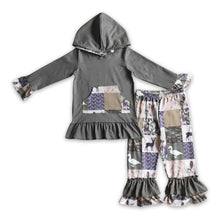 Load image into Gallery viewer, Deer duck camo patchwork hoodie girls hunting outfits