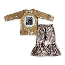 Load image into Gallery viewer, Duck bleached shirt camo pants girls hunting clothes