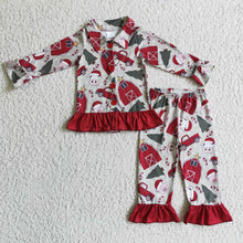 Load image into Gallery viewer, Cow pig farm print kids girls Christmas pajamas