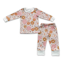 Load image into Gallery viewer, Floral long sleeves baby girls fall pajamas