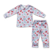 Load image into Gallery viewer, Fish long sleeves princess baby girls pajamas
