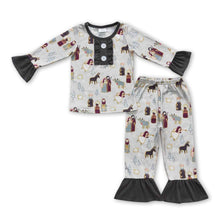 Load image into Gallery viewer, Nativity long sleeves kids girls Christmas pajamas
