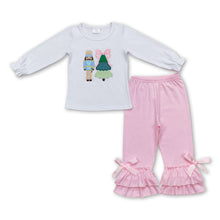 Load image into Gallery viewer, Christmas tree top pink pants ballet kids girls clothes