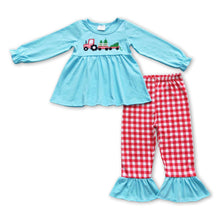 Load image into Gallery viewer, Christmas tree truck tunic plaid leggings girls clothing