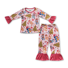 Load image into Gallery viewer, Dogs deer long sleeves baby girls Christmas pajamas