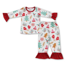 Load image into Gallery viewer, Gingerbread Christmas tree kids girls pajamas