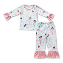 Load image into Gallery viewer, Long sleeves dance ballet baby girls pajamas