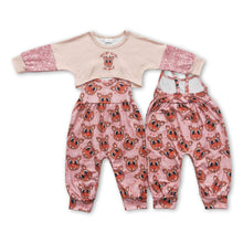 Load image into Gallery viewer, Mommy's little reindeer jumpsuit top girls Christmas outfits