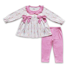 Load image into Gallery viewer, Pink ballet tunic leggings girls Christmas clothes