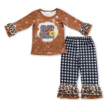 Load image into Gallery viewer, Tis the season football pumpkin sunflower girls clothes