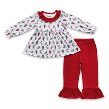 Load image into Gallery viewer, Christmas hat duck crawfish tunic pants girls clothes