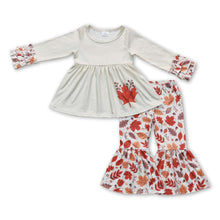 Load image into Gallery viewer, Leaves tunic bell bottom pants girls fall clothes