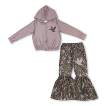 Load image into Gallery viewer, Duck zipper hoodie camo pants girls hunting clothes