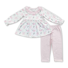 Load image into Gallery viewer, Pink shoes swan tunic leggings girls dance clothes