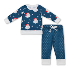 Load image into Gallery viewer, Santa polka dots pants girls Christmas outfits