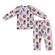 Load image into Gallery viewer, Long sleeves pink princess baby girls pajamas