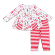 Load image into Gallery viewer, Santa stripe pocket tunic leggings girls Christmas outfits