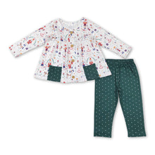 Load image into Gallery viewer, Long sleeves ballet tunic leggings girls Christmas clothes