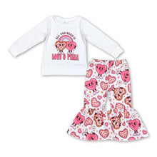 Load image into Gallery viewer, All you need is love and pizza girls valentines clothing