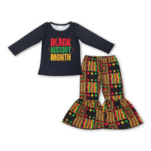 Load image into Gallery viewer, Black history month top bell bottom pants girls clothes